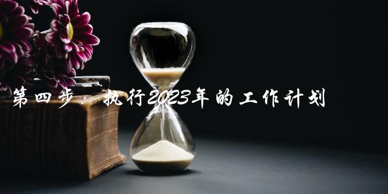 第四步：执行2023年的工作计划